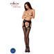 Эротические колготки-бодистокинг Passion S005 black, имитация чулок и пояса для чулок 101138 фото 3