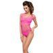 Бодистокинг Passion BS035 pink, боди, имитация топа и трусиков 101302 фото 1