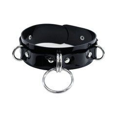 Нашийник для фіксації Feral Feelings - D-Rings Black 107303 фото
