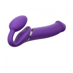 Безремневой страпон с вибрацией Strap-On-Me Vibrating Violet XL, диаметр 4,5см, пульт ДУ, регулируем 100154 фото