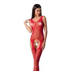 Бодистокинг Passion BS061 red, комбинезон, имитация чулок 100752 фото