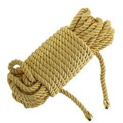 Мотузка для шибарі LOCKINK SEVANDA Shibari Pratice Rope, золотиста, 8 м, нейлон+бавовна 110040 фото
