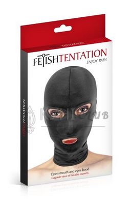 Капюшон для БДСМ з відкритими очима та ротом Fetish Tentation 103830 фото