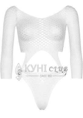 Эротическое боди Leg Avenue Top bodysuit with thong back White 107167 фото