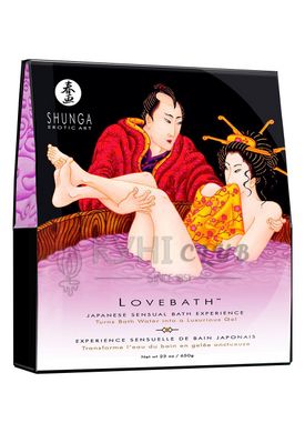 Гель для ванни Shunga LOVEBATH – Sensual Lotus 650 г, робить воду ароматним желе зі SPA-ефектом 100663 фото