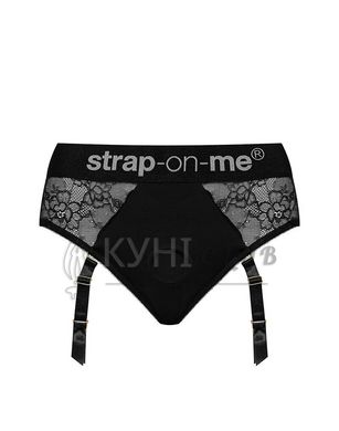 Мереживні труси для страпону з підв'язками для панчох Strap-On-Me DIVA HARNESS - XL 103012 фото