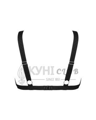 Кружевной бюстгальтер с треугольной чашкой Obsessive Estiqua bra M/L, черный, широкие лямки 105243 фото