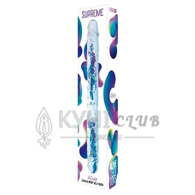 Прозорий двосторонній фалоімітатор Alive Supreme Jelly Dildo 103993 фото