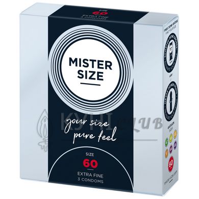 Презервативи Mister Size - pure feel - 60 (3 condoms), товщина 0,05 мм 105950 фото