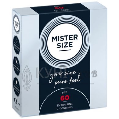 Презервативи Mister Size - pure feel - 60 (3 condoms), товщина 0,05 мм 105950 фото