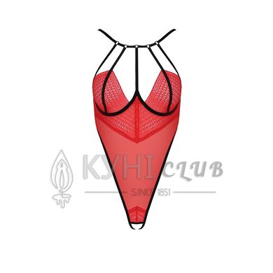 Боди с высоким вырезом бедра AKITA BODY red L/XL - Passion Exclusive 101170 фото