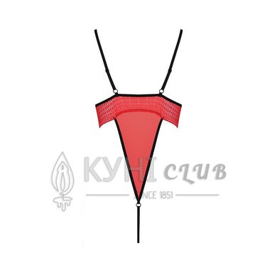 Боді з високим вирізом стегна Passion Exclusive AKITA BODY L/XL, red 101170 фото