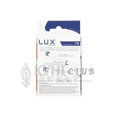 Подвійне ерекційне кільце LUX Active &ndash; Tug &ndash; Versatile Silicone Cock Ring 103464 фото