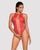 Ажурний бодістокінг із ефектом шнурівки Obsessive B120 teddy red S/M/L, червоний 105192 фото