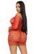 Сукня-сітка з сердечками Leg Avenue Heart net mini dress Red, зав&rsquo;язки, відкриті плечі, one size 105859 фото 2