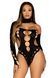 Бесшовное боди на одно плечо Leg Avenue Seamless thong back bodysuit, One Size, черное 107117 фото 1