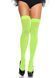 Щільні неонові панчохи Leg Avenue Nylon Thigh Highs Neon Green, one size 105990 фото 1