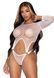 Эротическое боди Leg Avenue Top bodysuit with thong back White 107167 фото 1