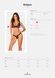 Кружевной бюстгальтер с треугольной чашкой Obsessive Estiqua bra M/L, черный, широкие лямки 105243 фото 5