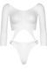 Эротическое боди Leg Avenue Top bodysuit with thong back White 107167 фото 3
