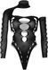 Бесшовное боди на одно плечо Leg Avenue Seamless thong back bodysuit, One Size, черное 107117 фото 3