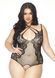 Тедді з відкритим доступом Leg Avenue Net lace crotchless teddy 1X&ndash;2X Black, шнурівка на спині 106597 фото 1