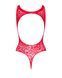 Ажурний бодістокінг із ефектом шнурівки Obsessive B120 teddy red S/M/L, червоний 105192 фото 6