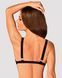 Кружевной бюстгальтер с треугольной чашкой Obsessive Estiqua bra M/L, черный, широкие лямки 105243 фото 2