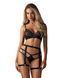 Комплект Obsessive Blomentis 3-pcs set, XS/S, м&rsquo;який ліф, стрінги зі стрепами, пояс із гартерами 109963 фото 1