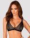 Кружевной бюстгальтер с треугольной чашкой Obsessive Estiqua bra M/L, черный, широкие лямки 105243 фото 1