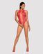 Ажурний бодістокінг із ефектом шнурівки Obsessive B120 teddy red S/M/L, червоний 105192 фото 3