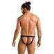 Мужские слипы на шнуровке Passion 044 SLIP BEN L/XL Black, экокожа, люверсы 105580 фото 4