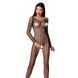 Бодістокінг Passion BS068 black, комбінезон, велика сітка, довгий рукав 109083 фото 1