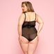 Сексуальне боді JSY &laquo;Пристрасна Лорейн&raquo; Plus Size Black, люверси, стрепи, екошкіра, шнурівка 106424 фото 2