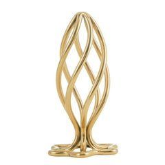 Металева анальна пробка LOCKINK SEVANDA Hollow Spiral Golden, S, золотиста, діаметр 2,6 см 110041 фото