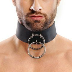 Чоловічий чокер із натуральної шкіри Art of Sex - Zane Collar 108553 фото