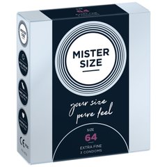 Презервативы Mister Size - pure feel - 64 (3 condoms), толщина 0,05 мм 105951 фото