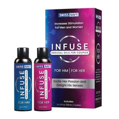 Збуджувальні гелі для пар Swiss Navy Infuse Arousal Gels for Couples 2×59 мл 103621 фото