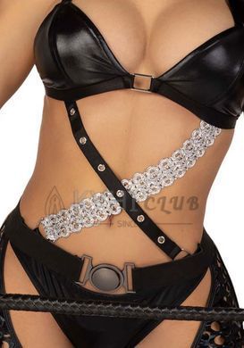 Еротичний костюм кішечки-пані Leg Avenue Mistress Kitty L, рукавички, комбінезон, маска 107219 фото
