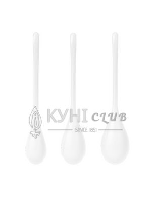 Набір йоні намистин Satisfyer Yoni Power 1 White, діаметр 2-2,5-3см, вага 22-46-74гр 104712 фото