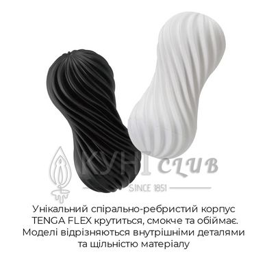 Мастурбатор Tenga Flex Silky White зі змінною інтенсивністю, можна скручувати 109388 фото