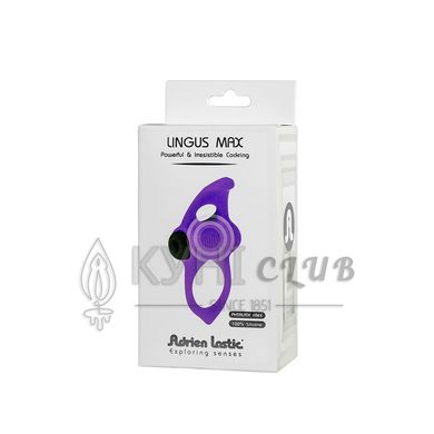 Эрекционное виброкольцо Adrien Lastic Lingus MAX Violet с язычком для стимуляции клитора 108913 фото