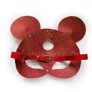 Кожаная маска мышки Art of Sex - Mouse Mask, цвет Красный 107665 фото
