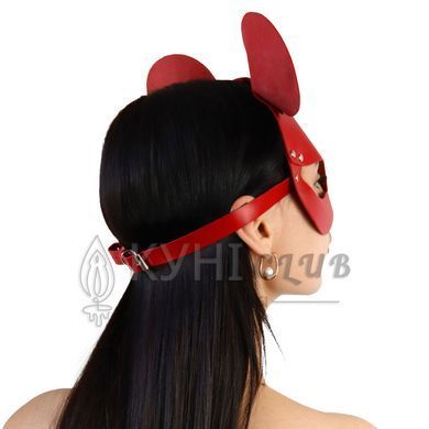 Кожаная маска мышки Art of Sex - Mouse Mask, цвет Красный 107665 фото