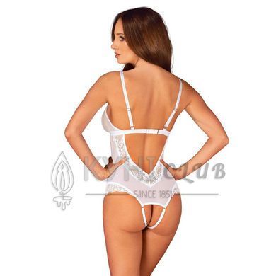 Еротичне напівпрозоре боді Obsessive Heavenlly crotchless teddy XL/2XL, з доступом 106131 фото