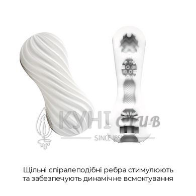 Мастурбатор Tenga Flex Silky White зі змінною інтенсивністю, можна скручувати 109388 фото