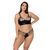 Комплект з екошкіри Passion MALWIA BIKINI 6XL/7XL black, з люверсами та ремінцями, бра, трусики 105018 фото
