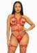 Портупея-тедді з ременів Leg Avenue Studded O-ring harness teddy S Red, екошкіра 106547 фото 1
