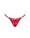 Кружевные стринги Obsessive Lacelove thong XL/2XL Red, низкая посадка 106665 фото 3