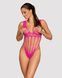 Сітчастий бодістокінг із поздовжніми вирізами Obsessive B121 teddy S/M/L, рожевий 105193 фото 1